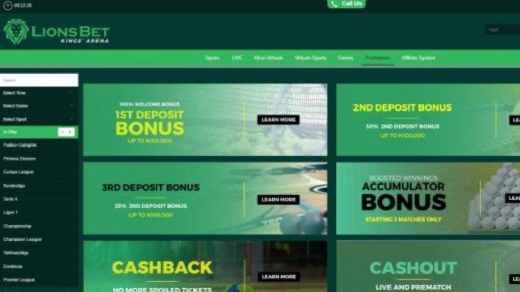 Lionsbet website for betting review